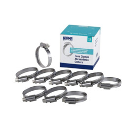 Hose clamps / Worm-Drive Clips (W2), width 9 mm, 40-60 mm, DIN 3017 (5 pcs)